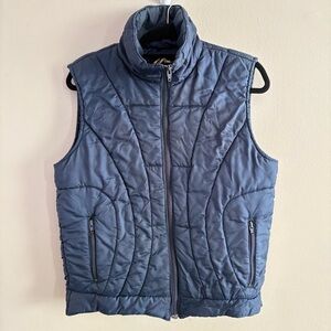 Vintage Sears Navy Puffer Vest Size M